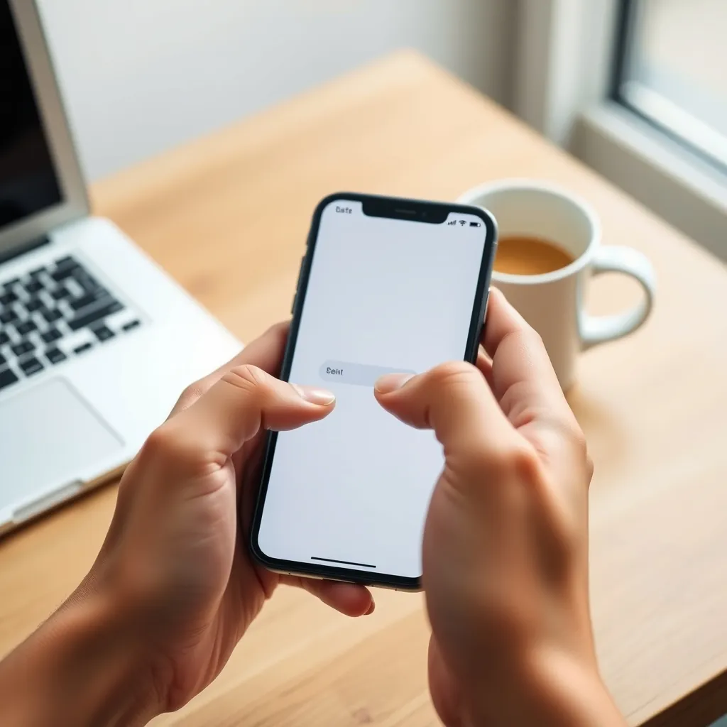 Hands testing a call-to-action on a mobile website