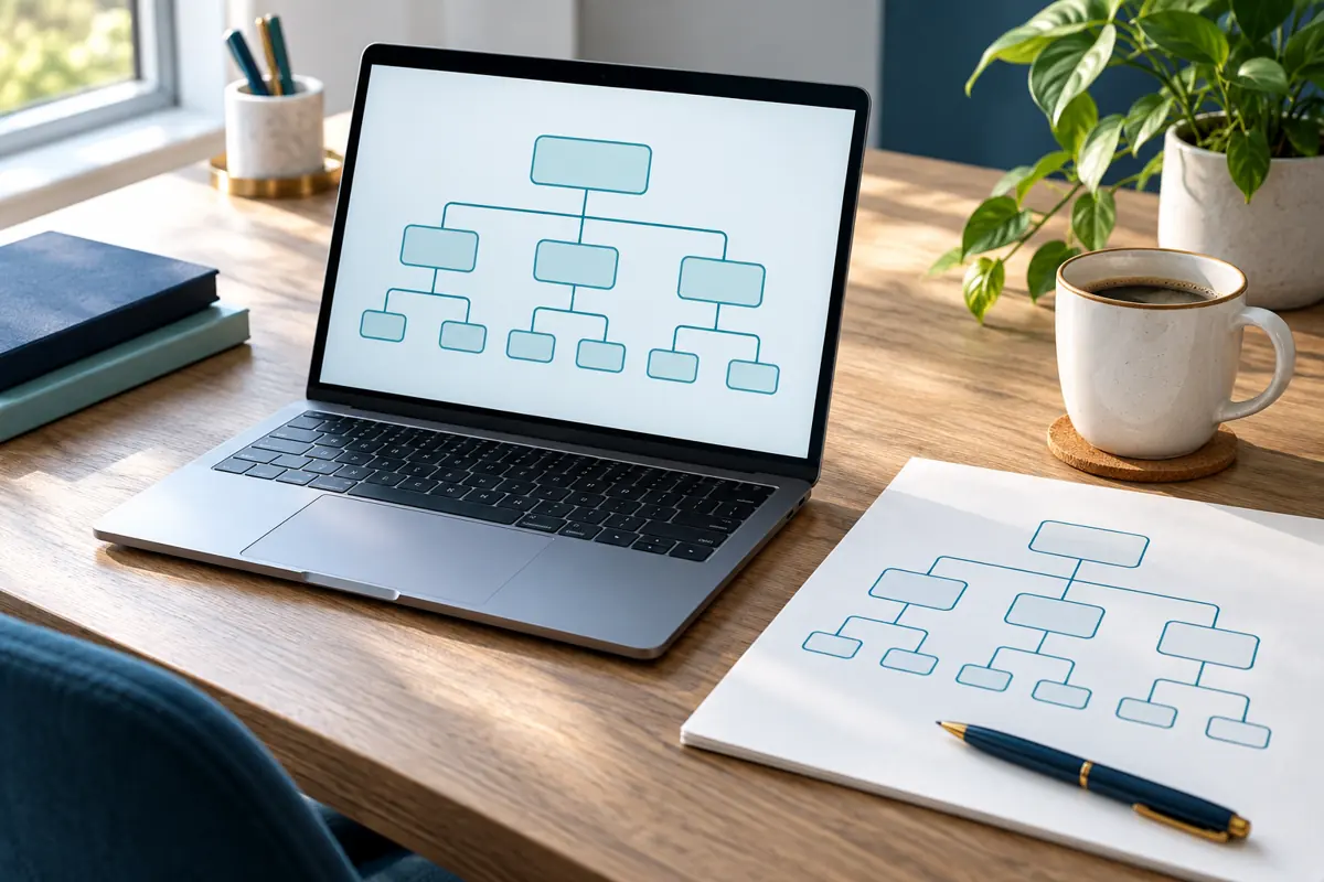 Search optimization plan showing technical, content and authority work